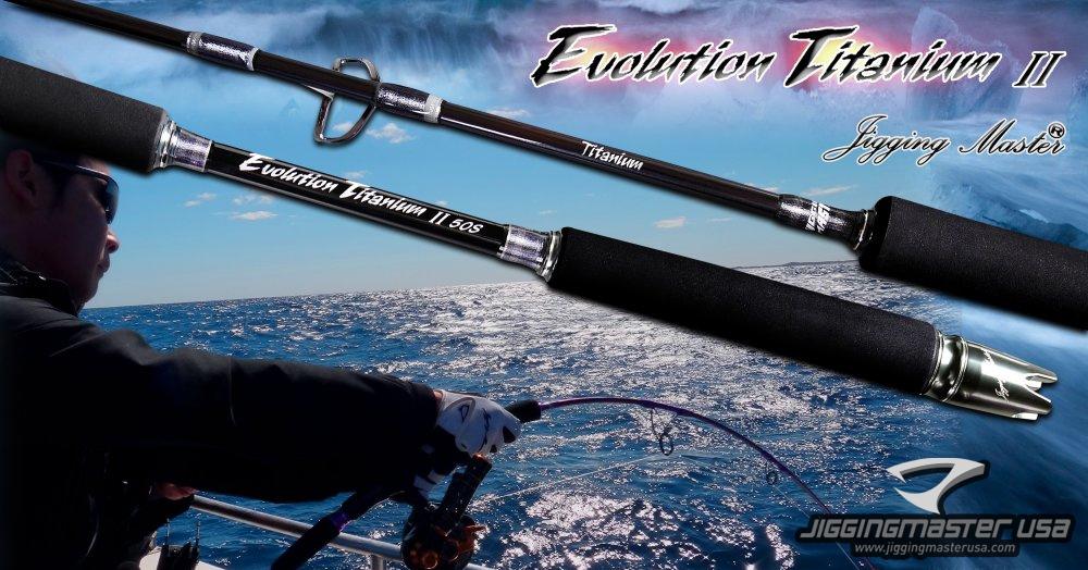 Jigging Master Evolution Titanium II Rod (Model Conventional 150B Gold