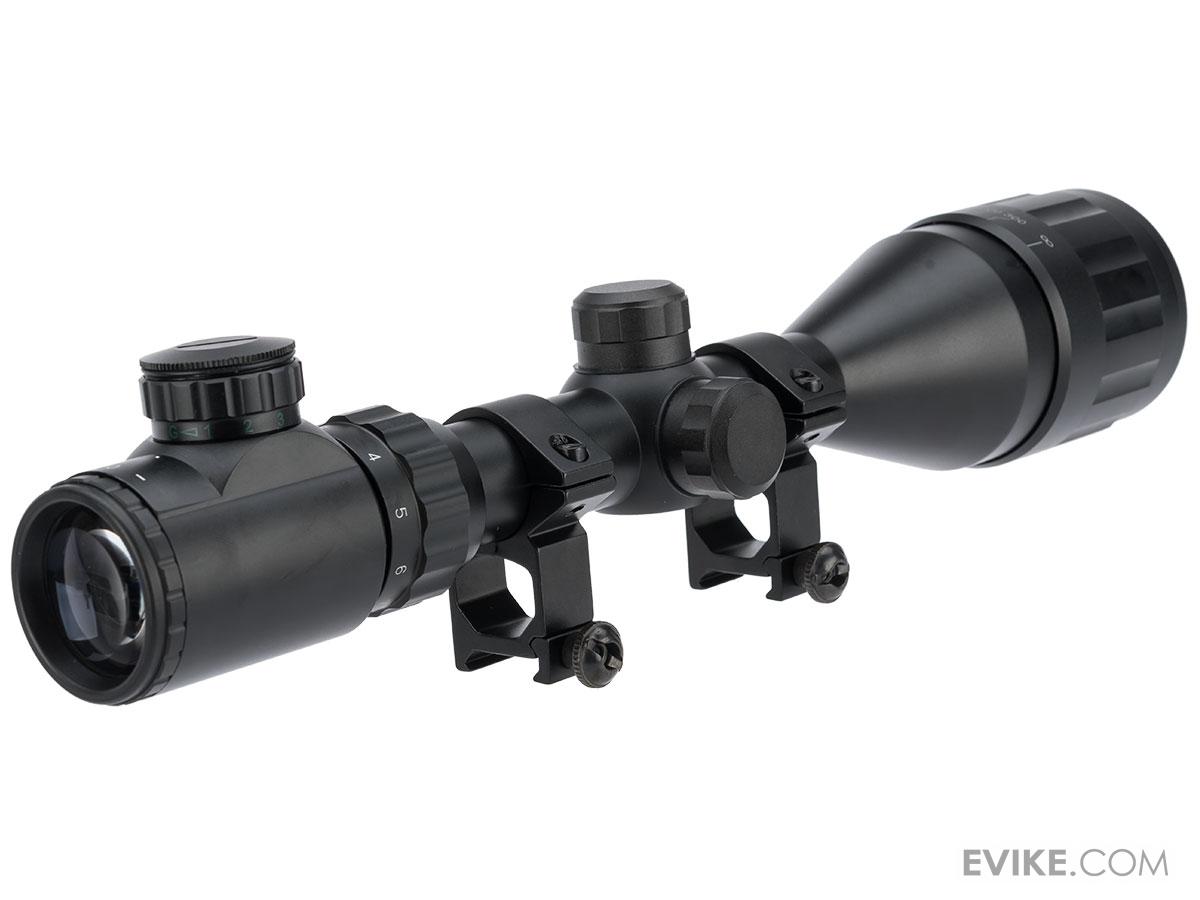 UFC 39X50 AOEG Illuminated Variable Zoom Rifle Scope with Scope Rings