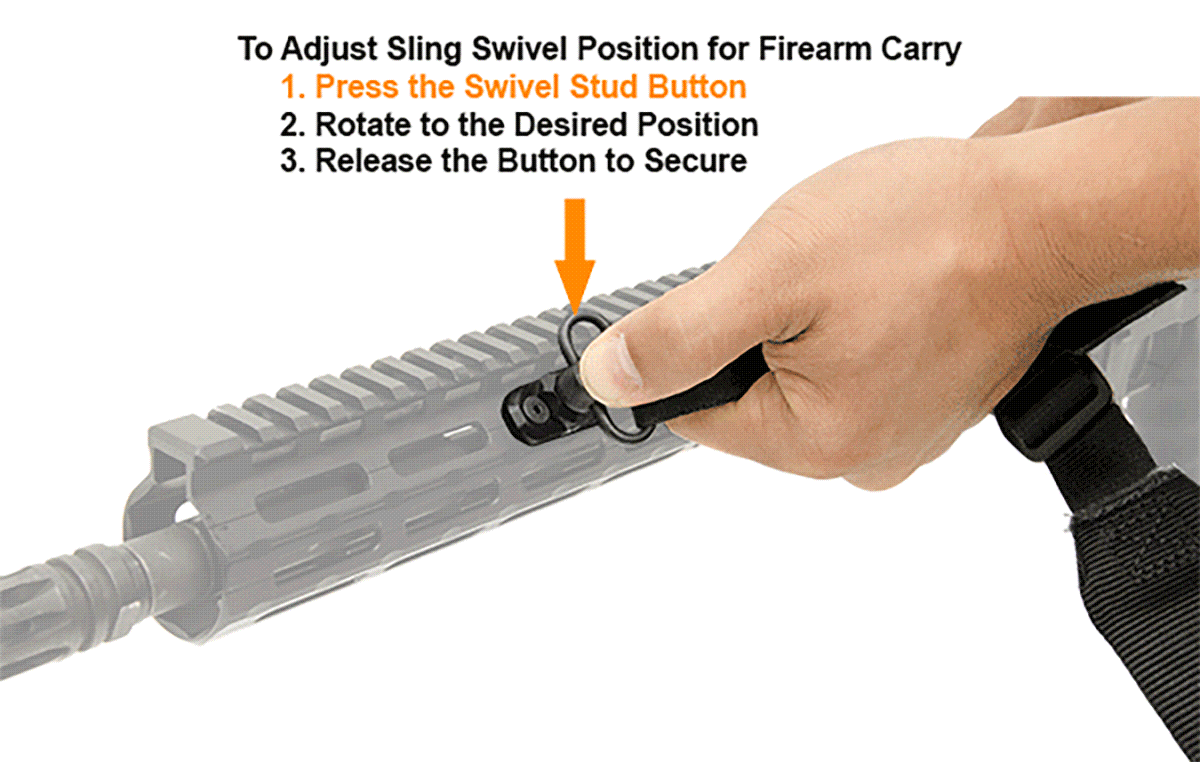 UTG PRO MLOK™ Standard QD Sling Swivel Adaptor (Color Black