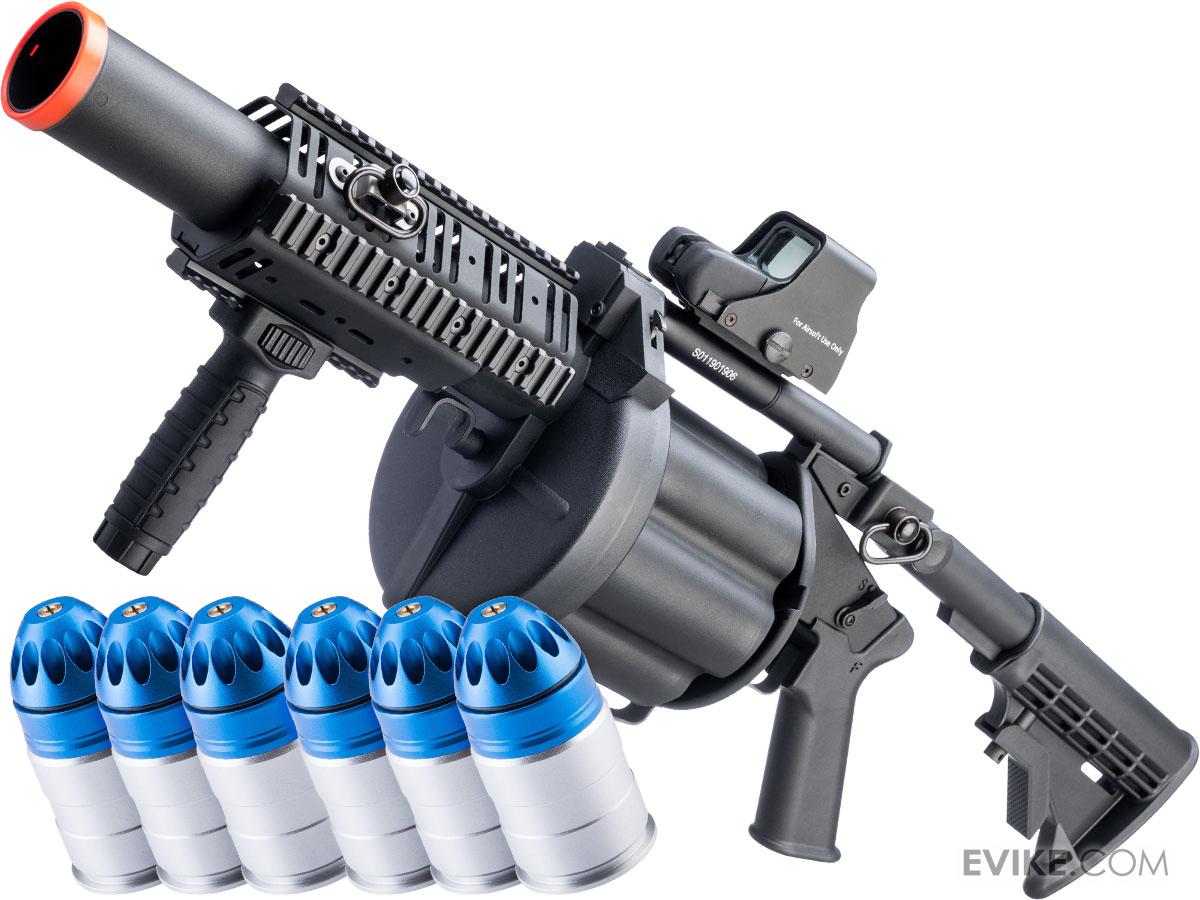ICS MGL Full Size Airsoft Revolver Grenade Launcher (Color Black Gen.2