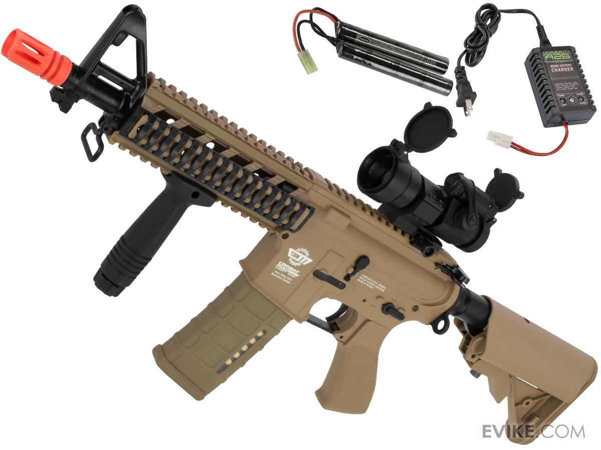 G&G Combat Machine 16 Raider CQB Airsoft AEG Rifle (Package Tan / Add 9.6 Butterfly Battery