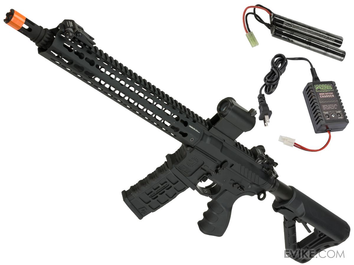 G&G Combat Machine CM16 SRXL Airsoft M4 AEG Rifle with Keymod Rail 12" (Package Black / Add 9
