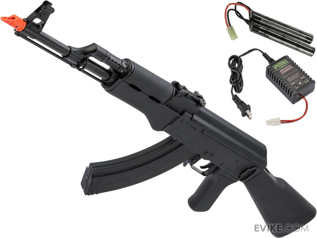 G&G Combat Machine Full Size AK47 RK47 Airsoft AEG Rifle (Package Add 9.6 Butterfly Battery