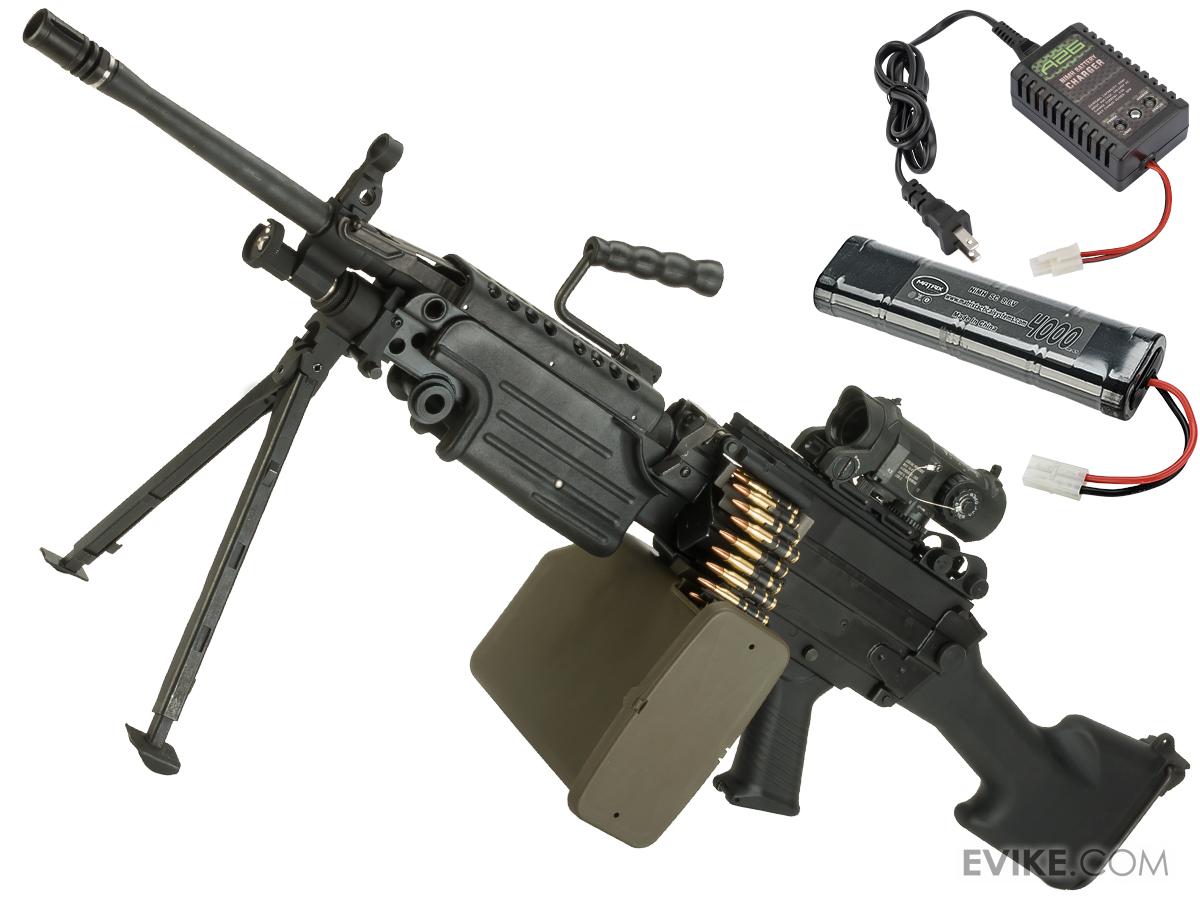 G&P M249 SAW Airsoft AEG Rifle (Model Ver2 / Marine / Add Battery