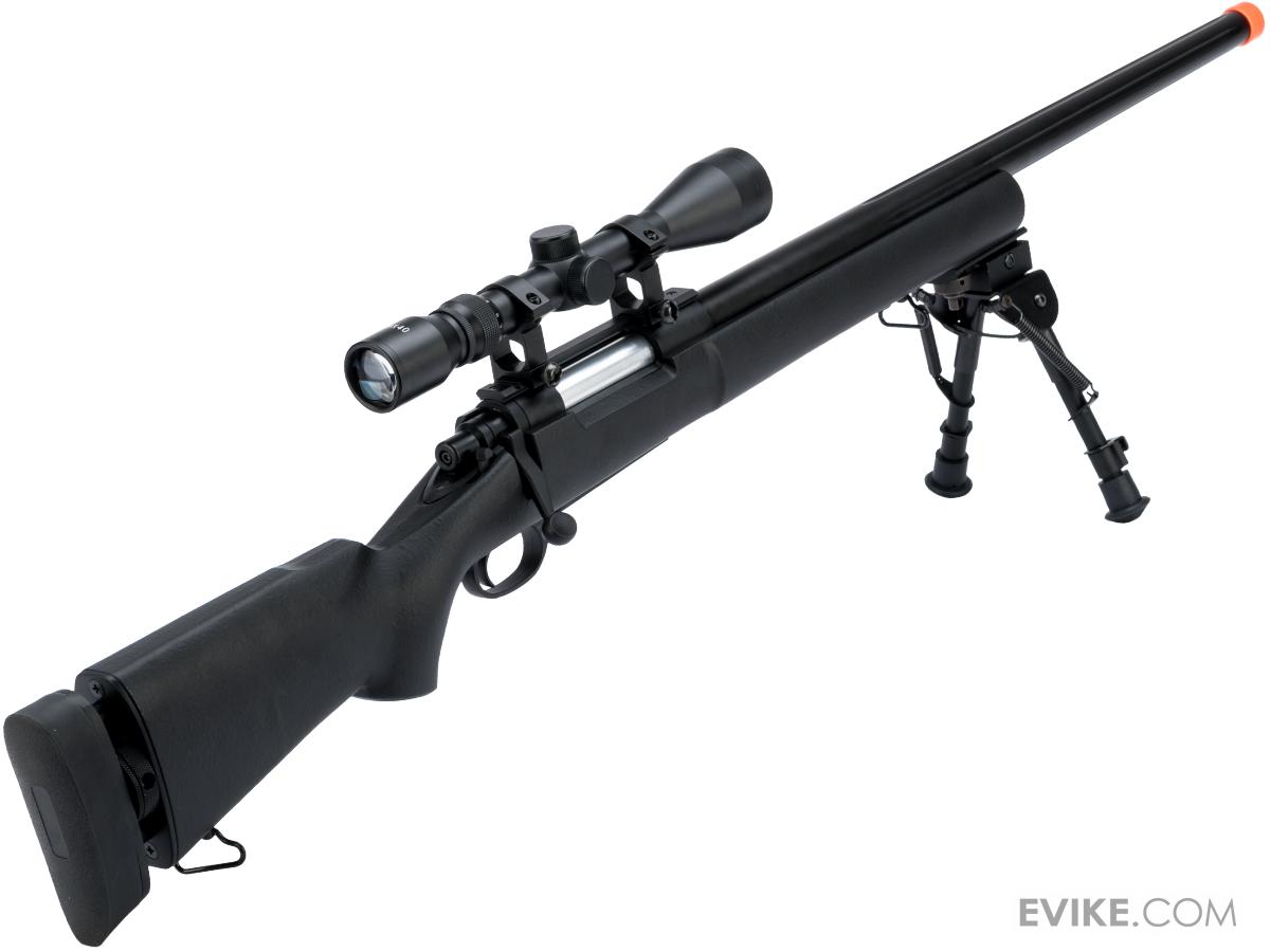 CYMA Standard M24 Military Airsoft Bolt Action US Army Scout Sniper Rifle (Color Black / Fluted