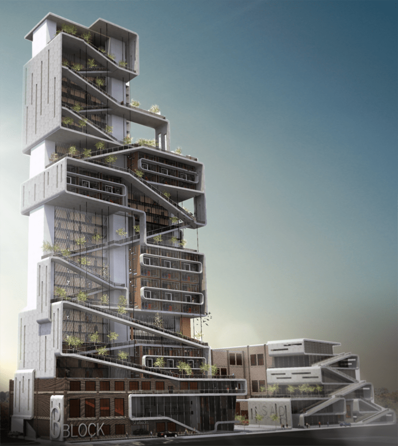 Dormitory Facility at the New School of Architecture and Design in San