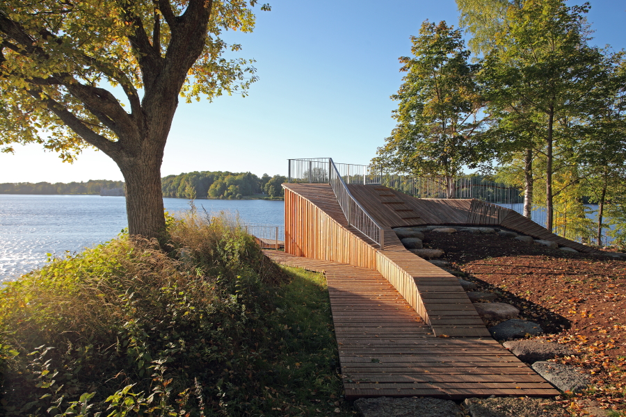 Wood View Terrace And Pavilion In An Isolated Island In Latvia eVolo
