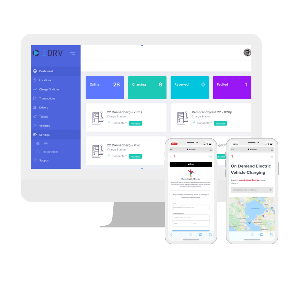 Ev charging station management software
