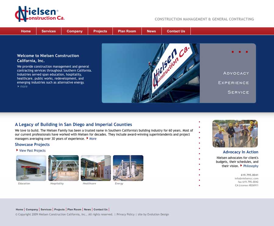 Website Design for San Diego Contractor Evolution Design