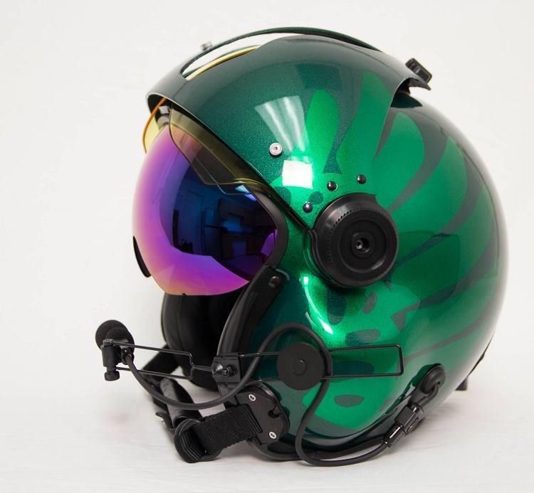 Evolution 252 Helicopter helmet with NVG Carbon Fiber Visor Cover