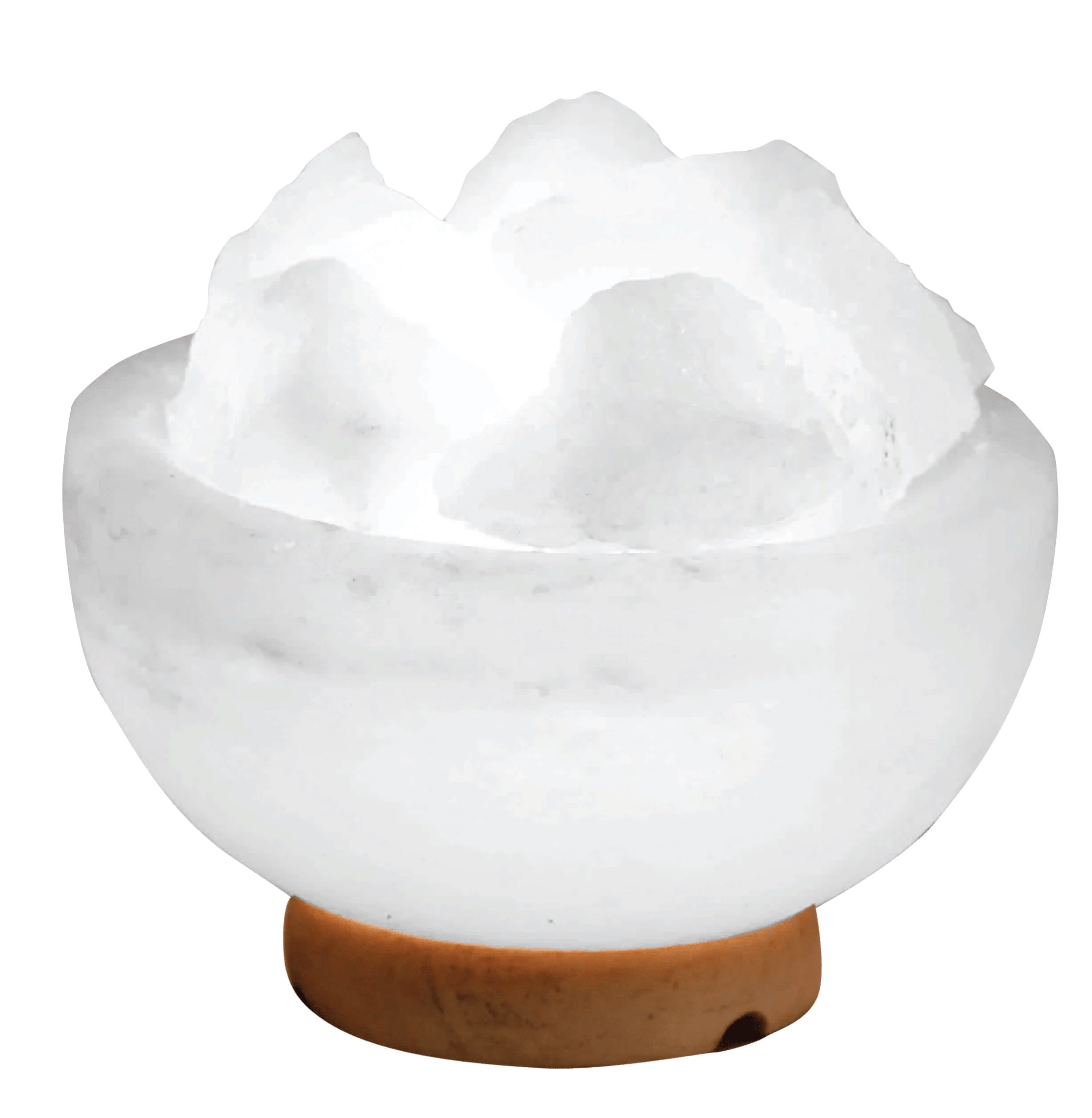 White Fire Bowl Crystal Salt Lamp Evolution Salt Co.
