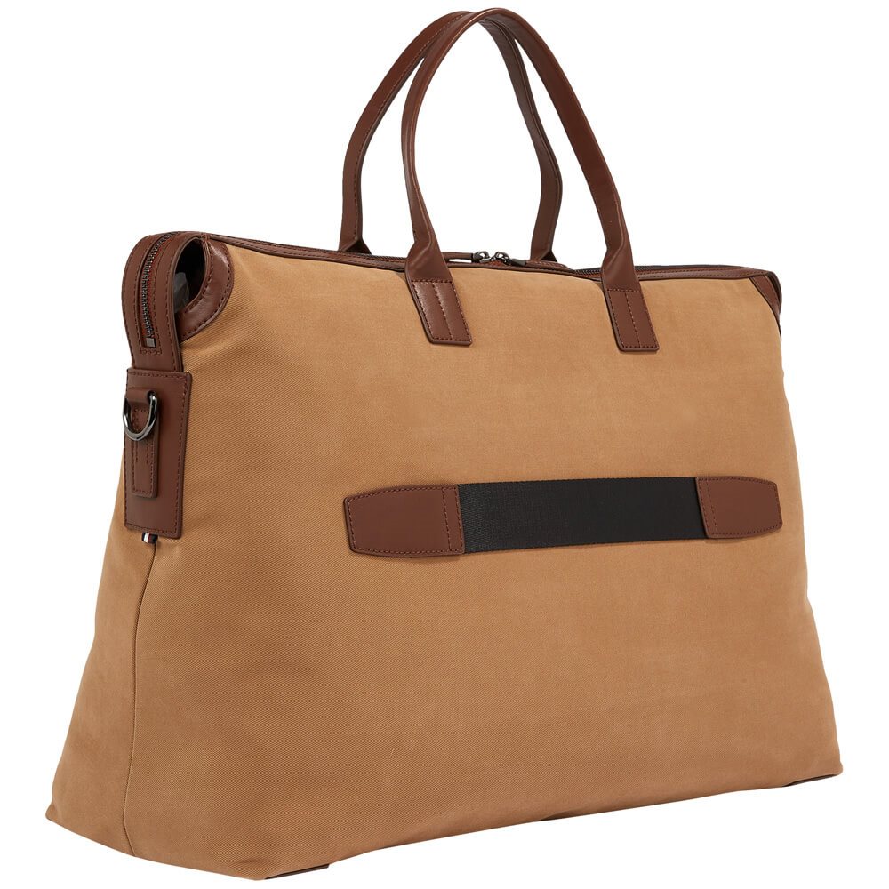 Tommy Hilfiger Canvas Leather Duffle Bag Khaki Daily Essential