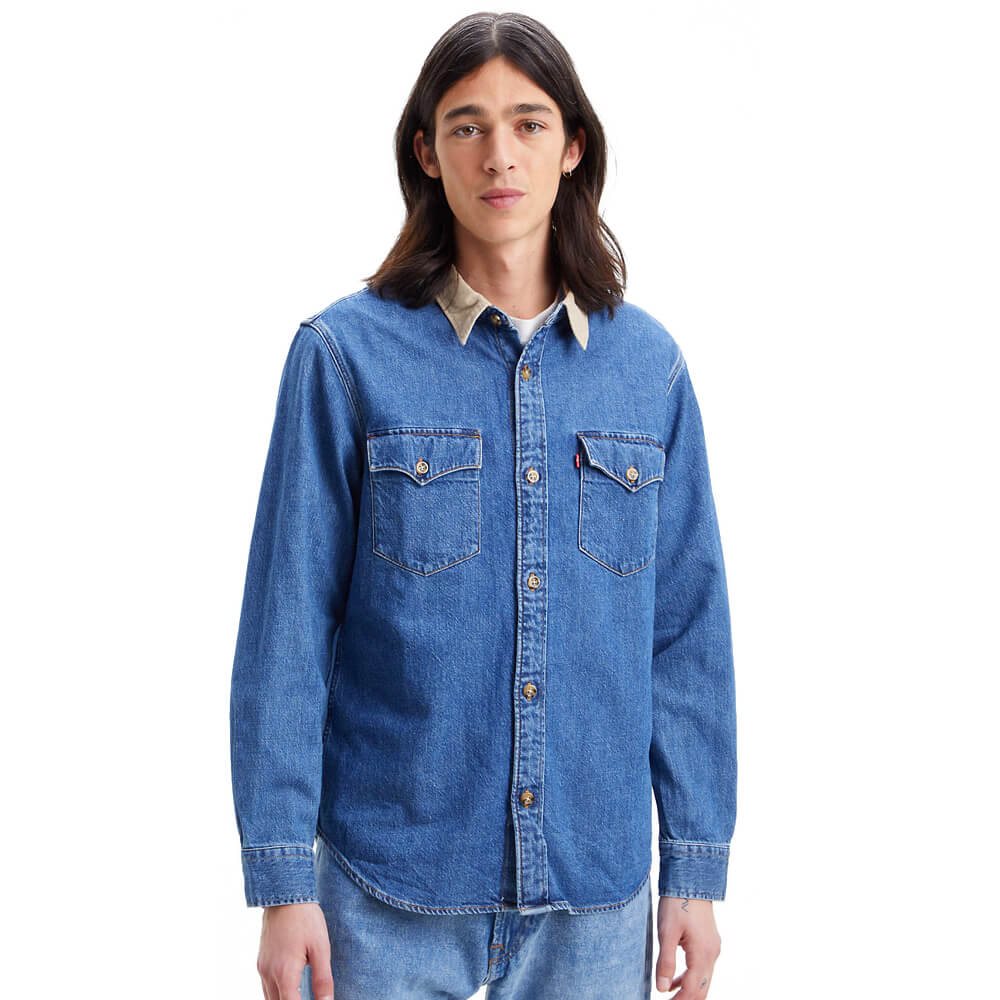 Levi's Men's Relaxed Fit Western Shirt Stonewash