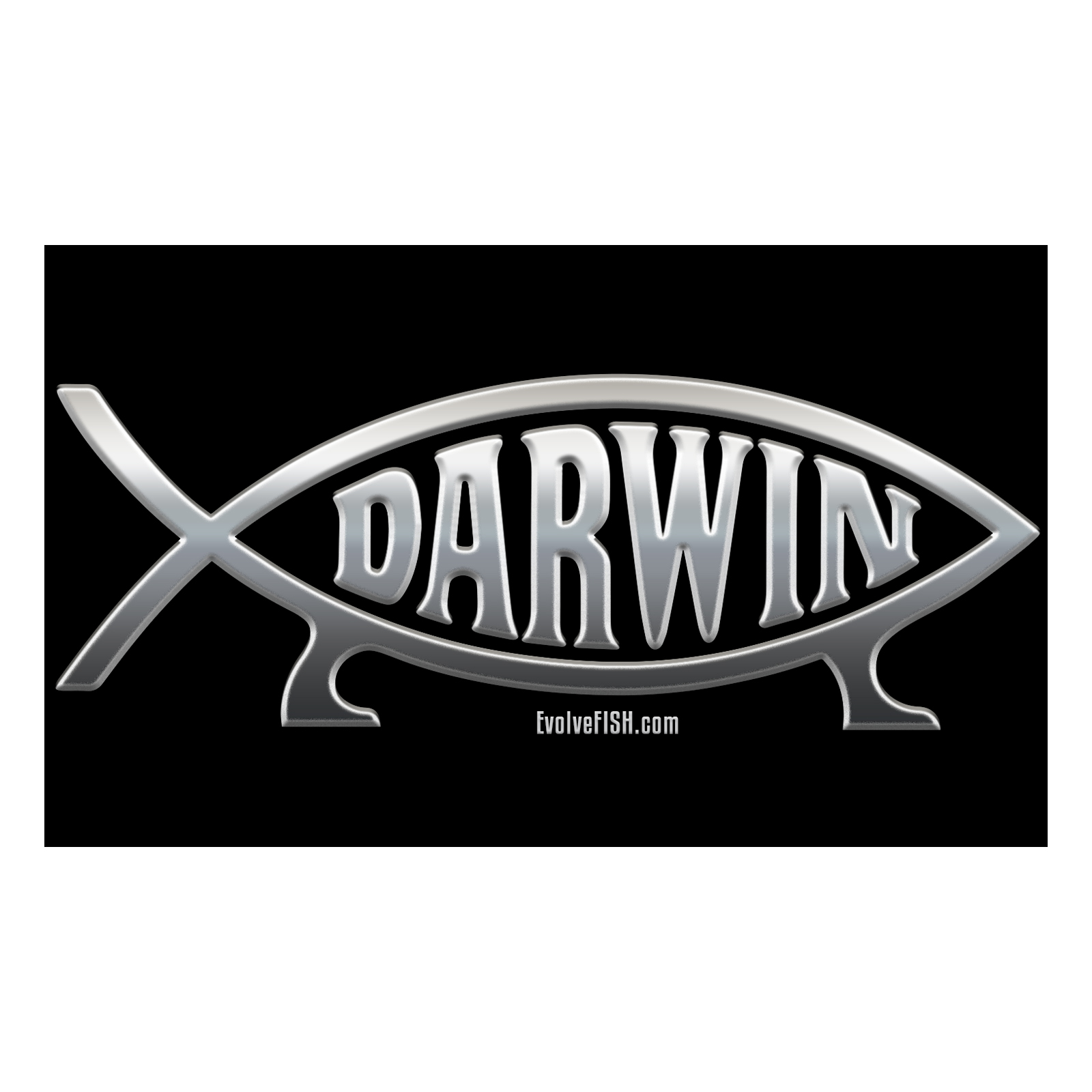 Darwin Fish Bumper Sticker [5'' x 3'']