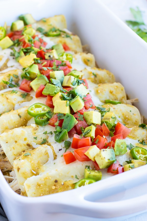 Easy Chicken Enchiladas Verdes Recipe Evolving Table