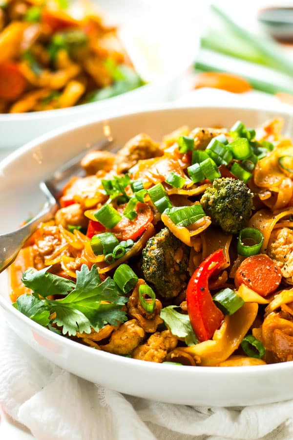 Easy Pad See Ew with Chicken Thai Stir Fry Recipe