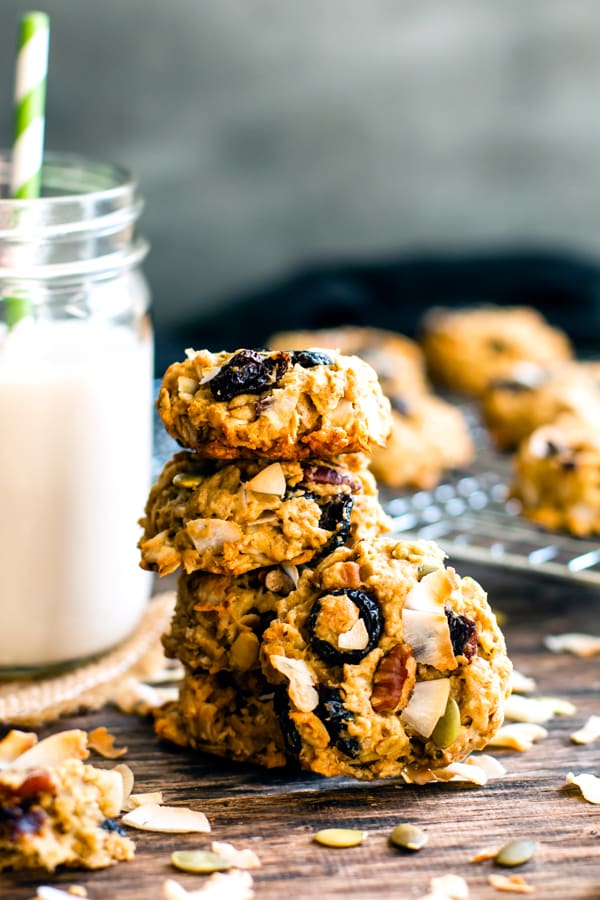 Healthy Oatmeal Trail Mix Cookies GlutenFree, Vegetarian
