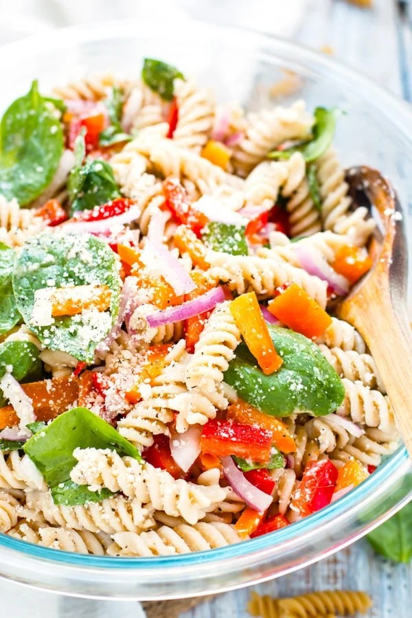 Italian Dressing Pasta Salad with Parmesan Vegetarian, GlutenFree