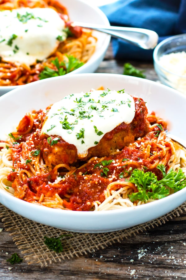 Super Easy GlutenFree Chicken Parmesan with Breadcrumbs