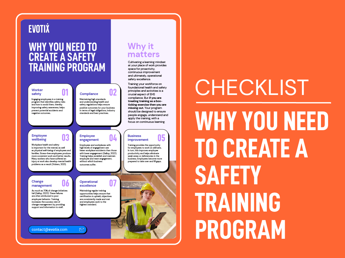 Why You Need to Create a Safety Training Program Checklist