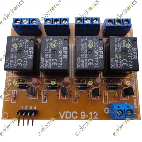 4Channel 12V Opto Isolated Relay Board in Pakistan