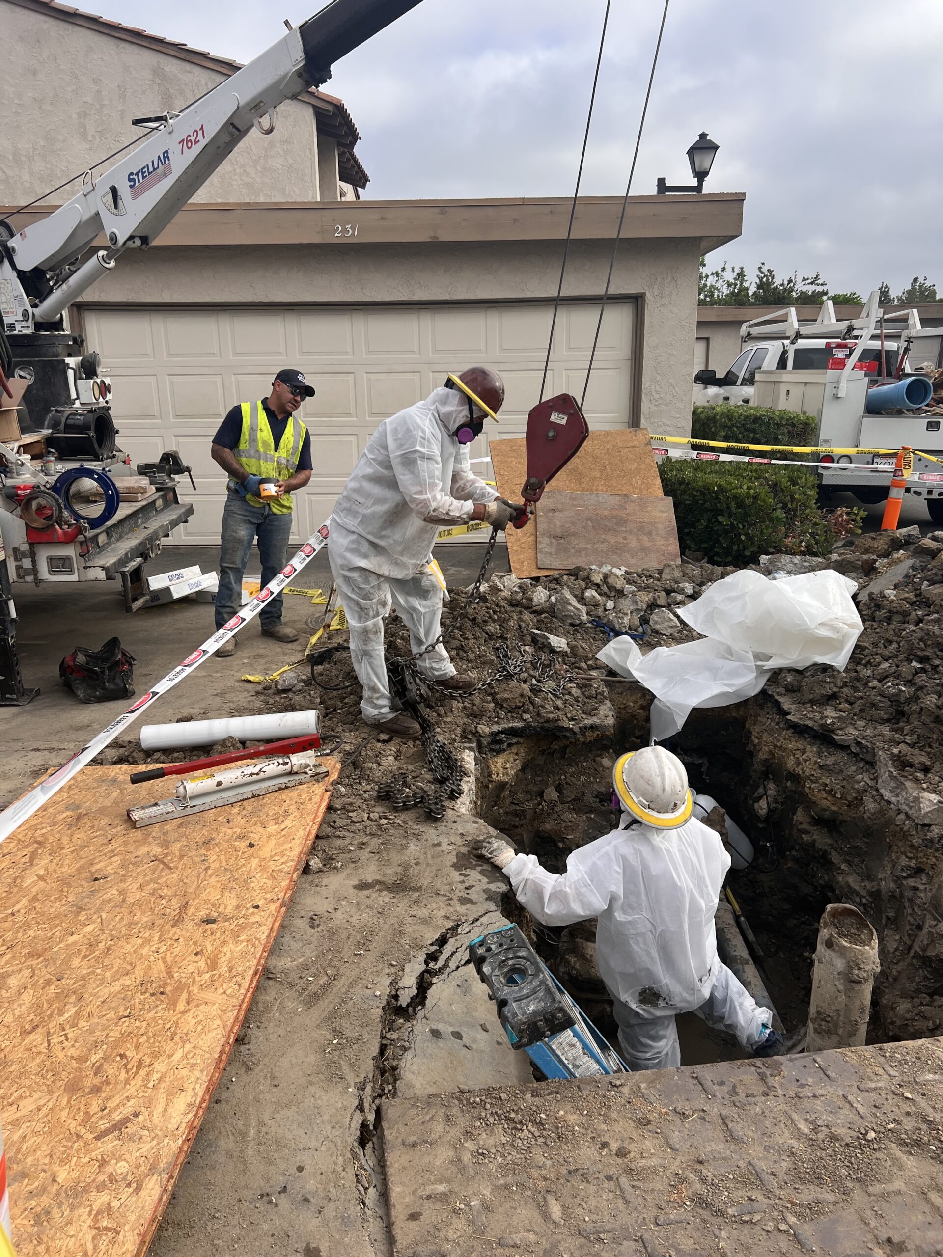 Abandoned AC , asbestos pipe disposal for Orange County Water District