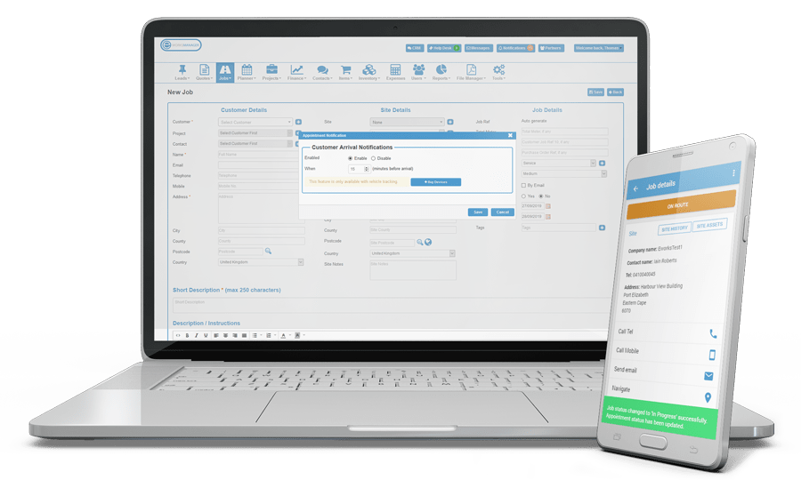 Job Card App Quote Plan Manage Invoice Mobile