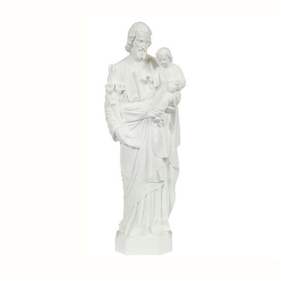 ST. JOSEPH & CHILD OUTDOOR STATUE 24" WHITE EWTN Religious Catalogue