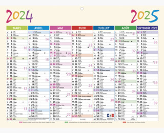 calendrier septembre 2023 Exacompta - Calendrier Ecriture 43 X 33,5 Cm Septembre 2022 À Septembre 2023