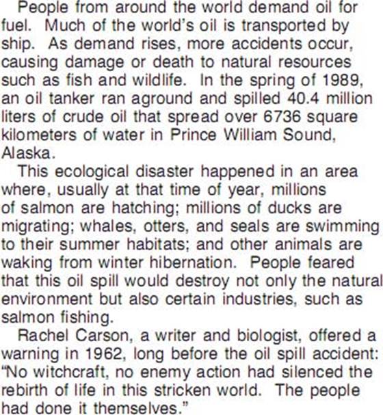According to this information, which of the following is an example of