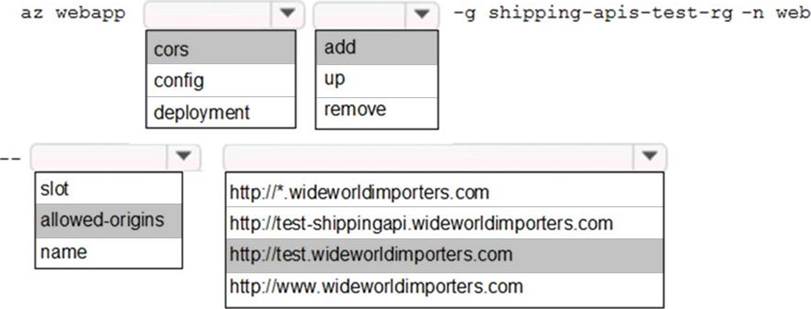 How should you complete the Azure CLI command? Exam4Training