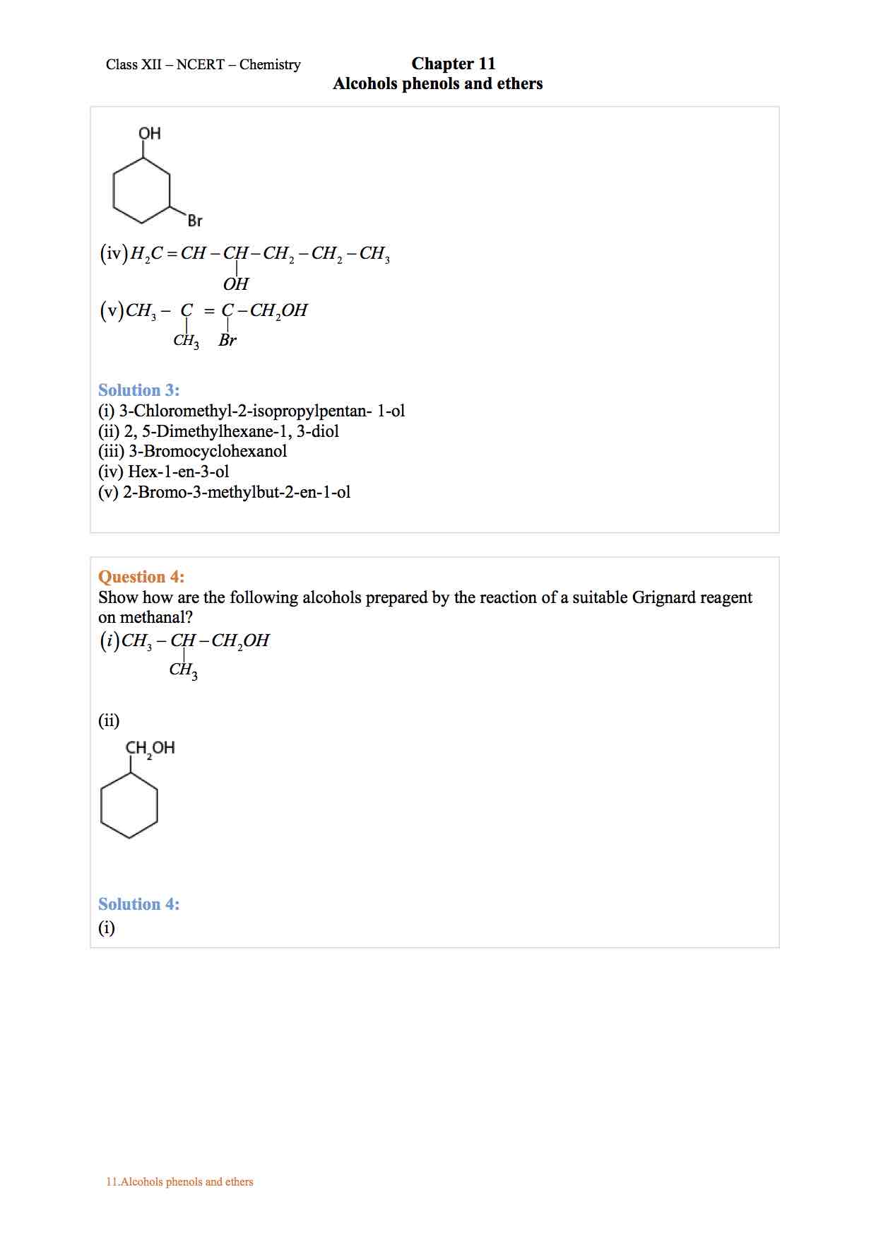 Ncert Solution For Class 12 Chemistry Chapter 11