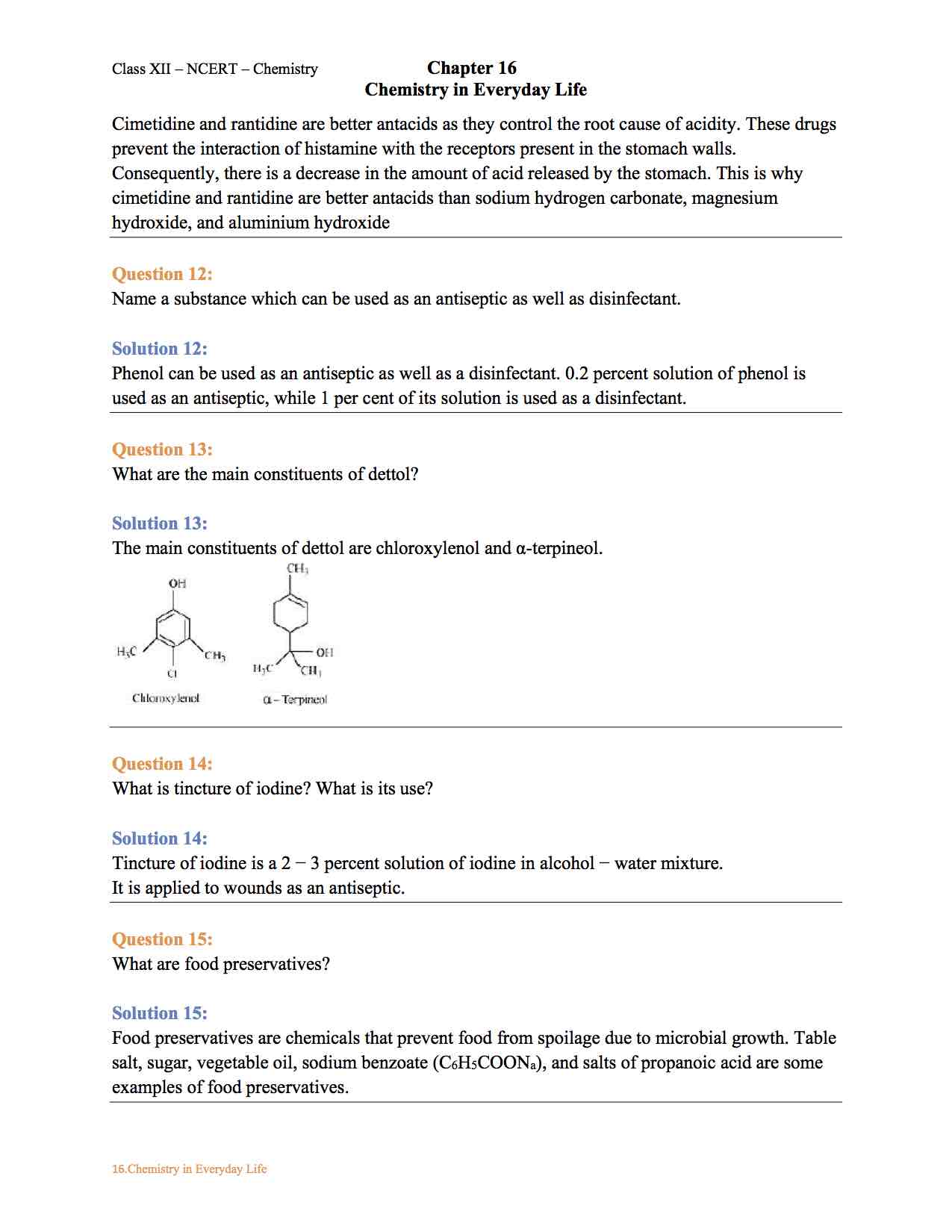 NCERT Solutions for Class 12 Chemistry Embibe Exams
