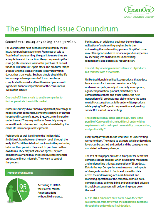 Simplified Issue Conundrum ExamOne