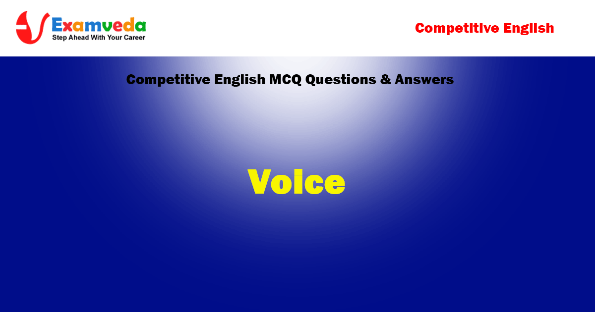 Voice - English Aptitude Mcq Questions And Answers