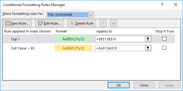 Manage Conditional Formatting Rules in Excel Easy Excel Tutorial