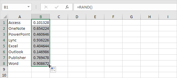 Randomize a List in Excel Easy Excel Tutorial