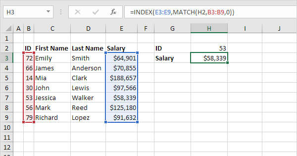 How do I index match from one sheet to another? Google
