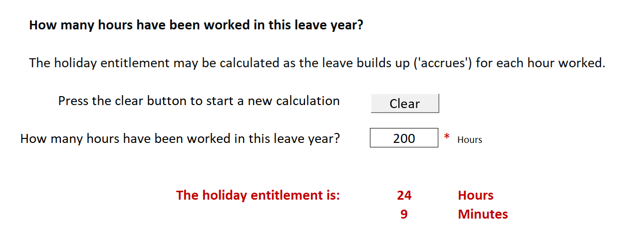 UK Holiday Entitlement Calculator Statutory Leave Entitlement