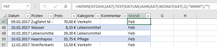 Daten Excel nervt