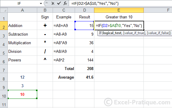 Excel Course IF Function, Copying Formulas