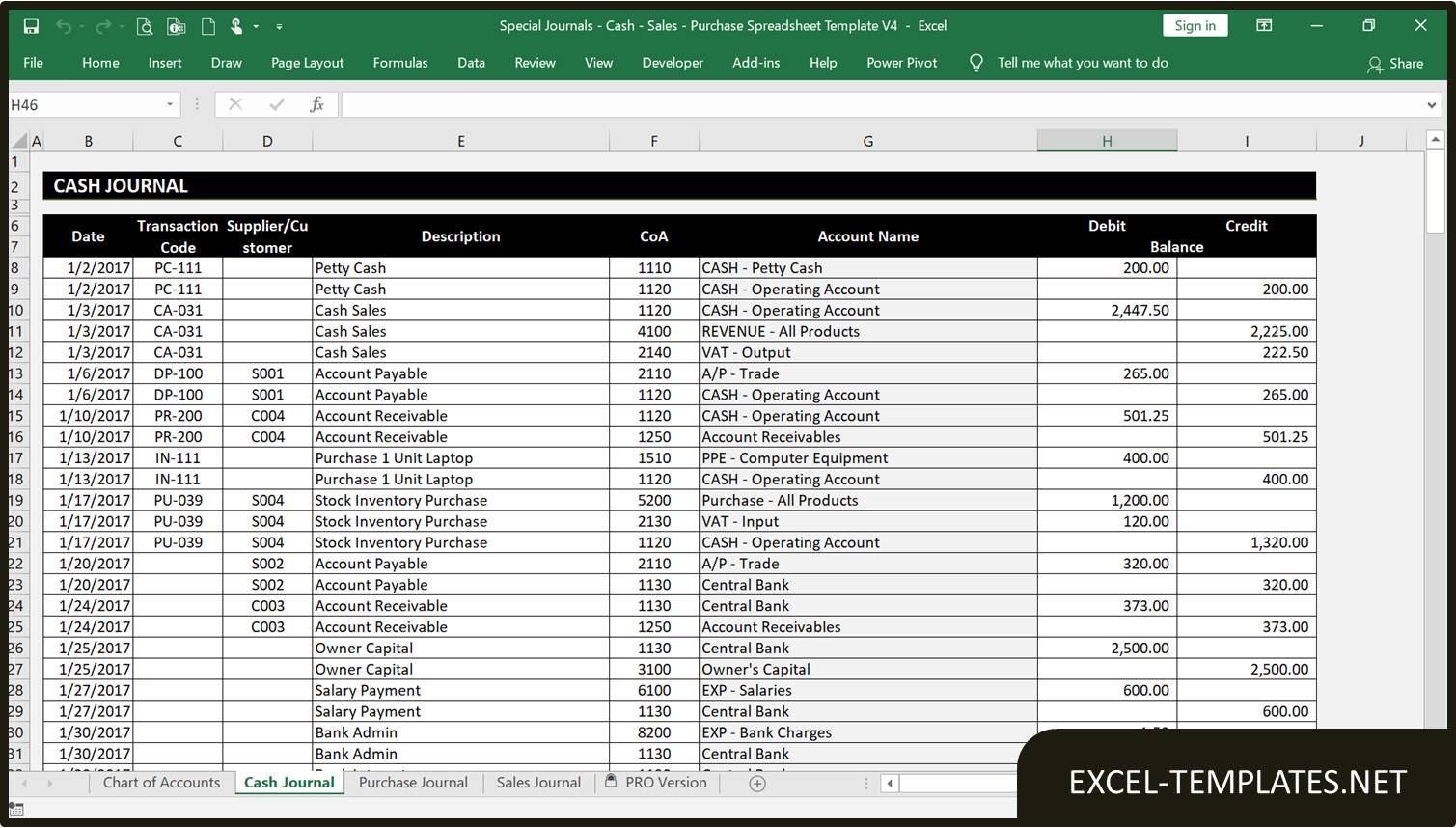 Accounting Journal Template » Excel Templates Accounting Journal Template » Excel Templates