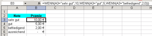WennFunktion Excel Training