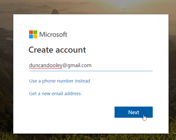 How to Create a New Microsoft Account Excel at Work