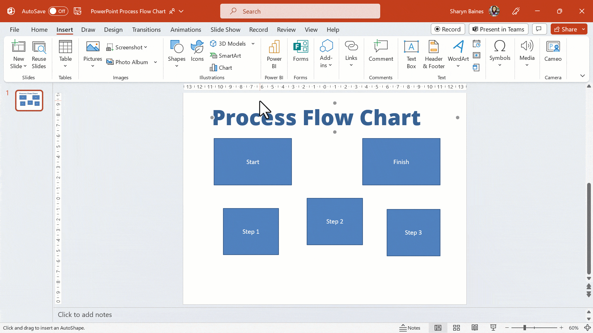 Create Lines for Flow Charts in PowerPoint Excel at Work