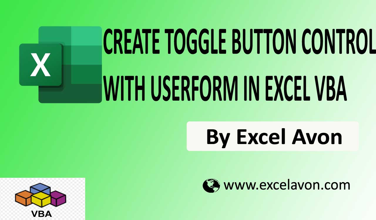 vba excel toggle button control Excel Avon