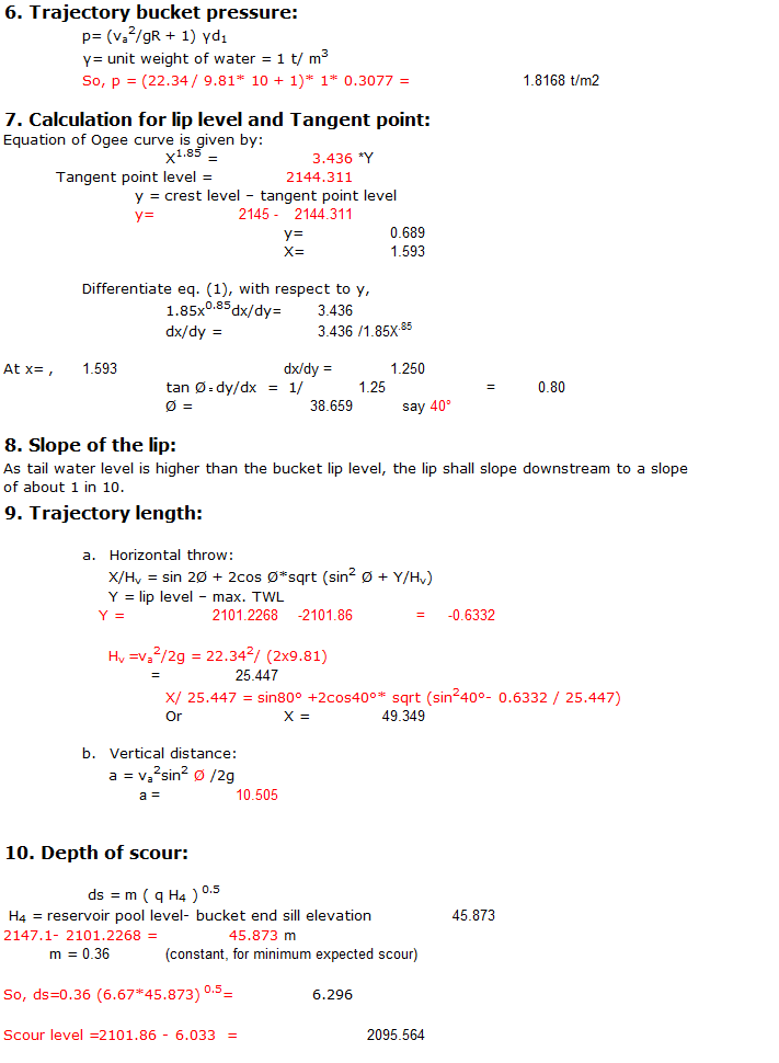 HYDRAULIC DESIGN OF TRAJECTORY BUCKET TYPE ENERGY DISSIPATOR