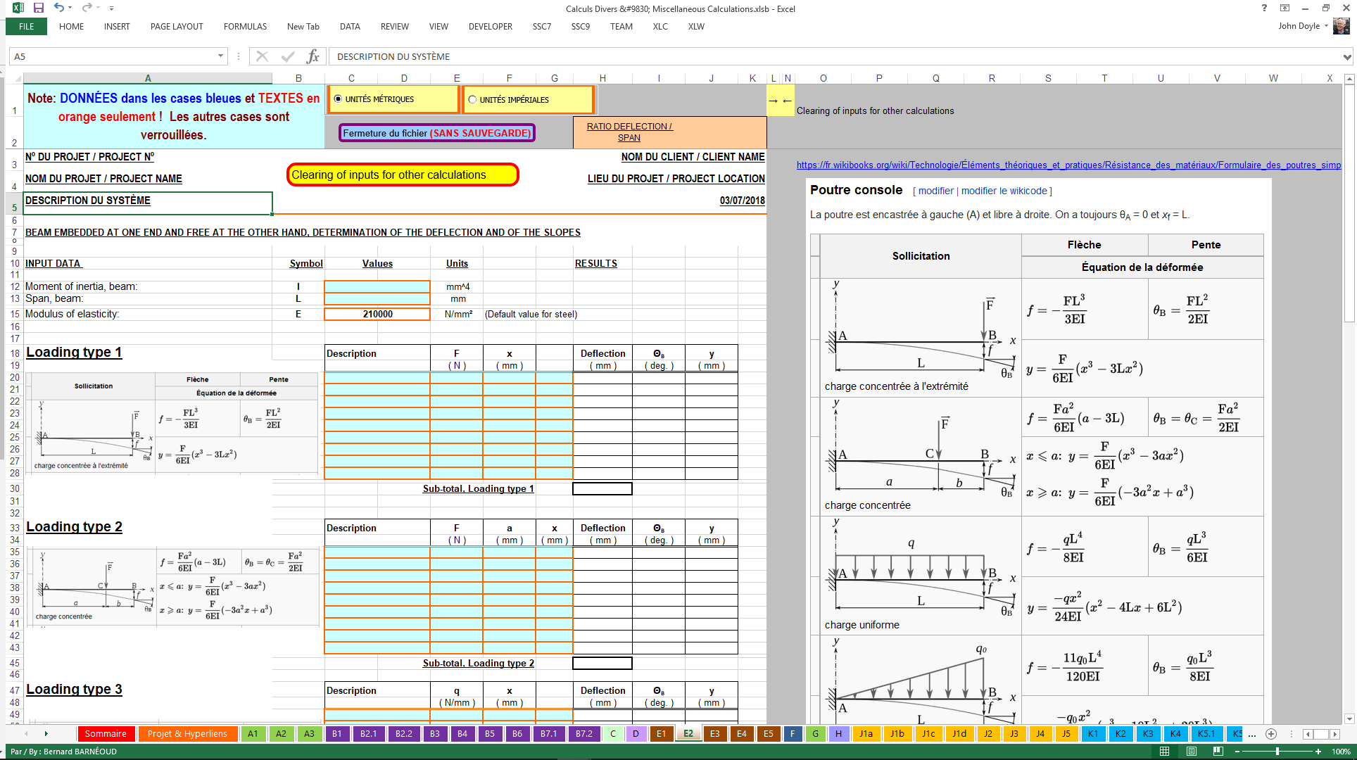 Miscellaneous (Material Handling) Calculations