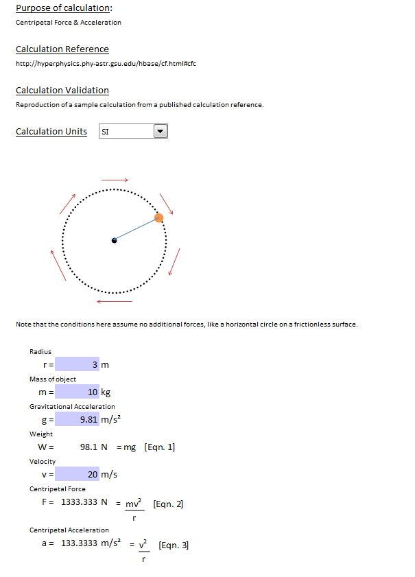Centripetal Force and Acceleration.xls