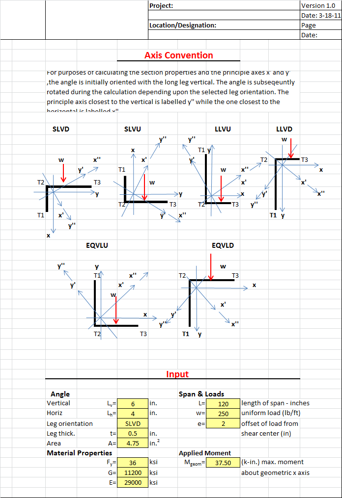 Single Angle Bending with Torsion